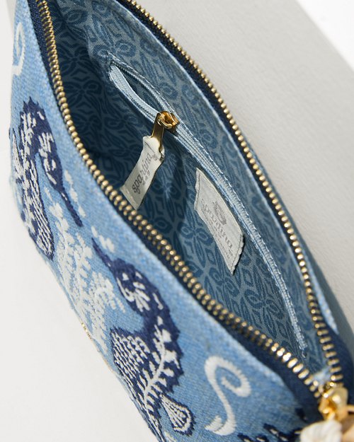 Embroidered Carina Seahorse Wristlet