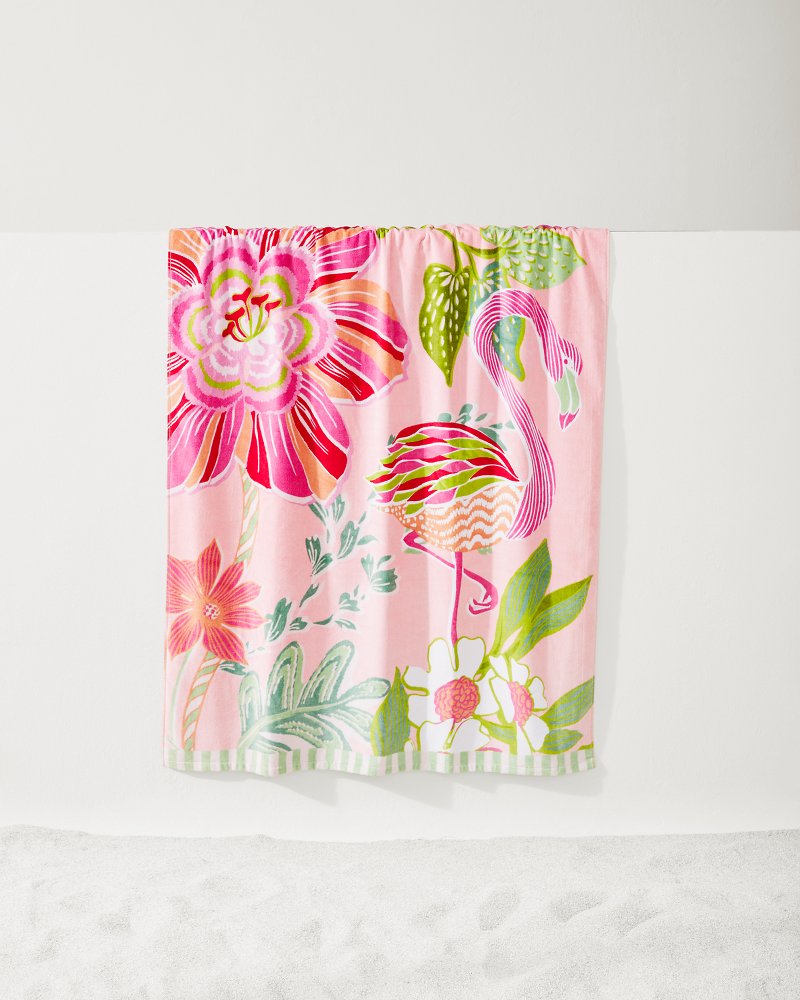 Flamingo Pineapple Beach Towel