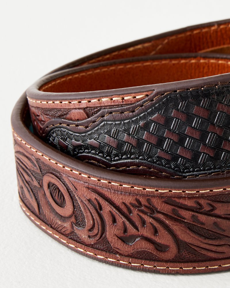 Tommy Bahama x Stetson Tooled Leather Belt