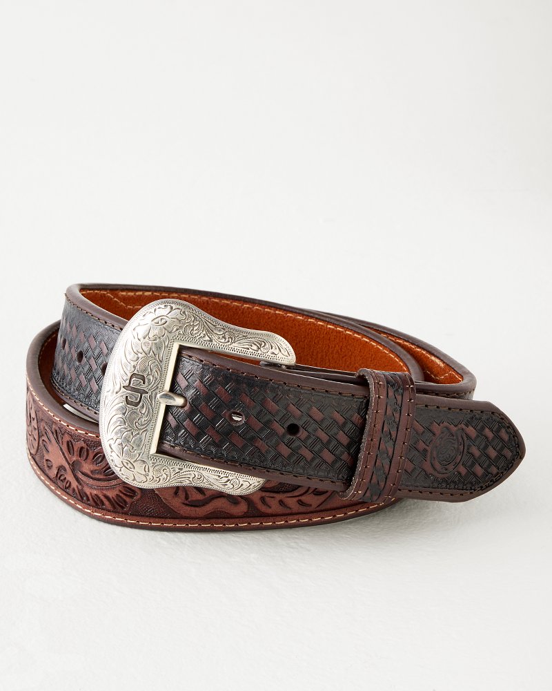 Tommy Bahama x Stetson Tooled Leather Belt