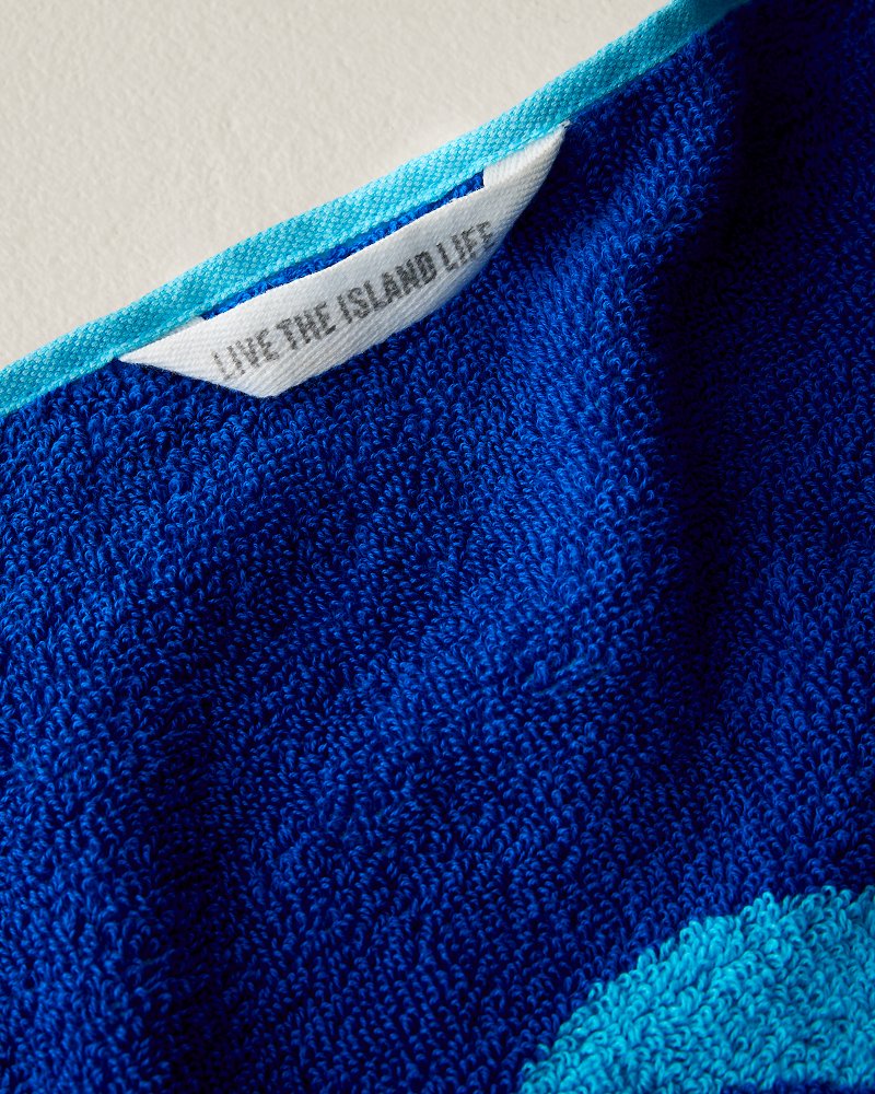 Thumbnail for Linear Hibiscus Woven Oversized Beach Towel