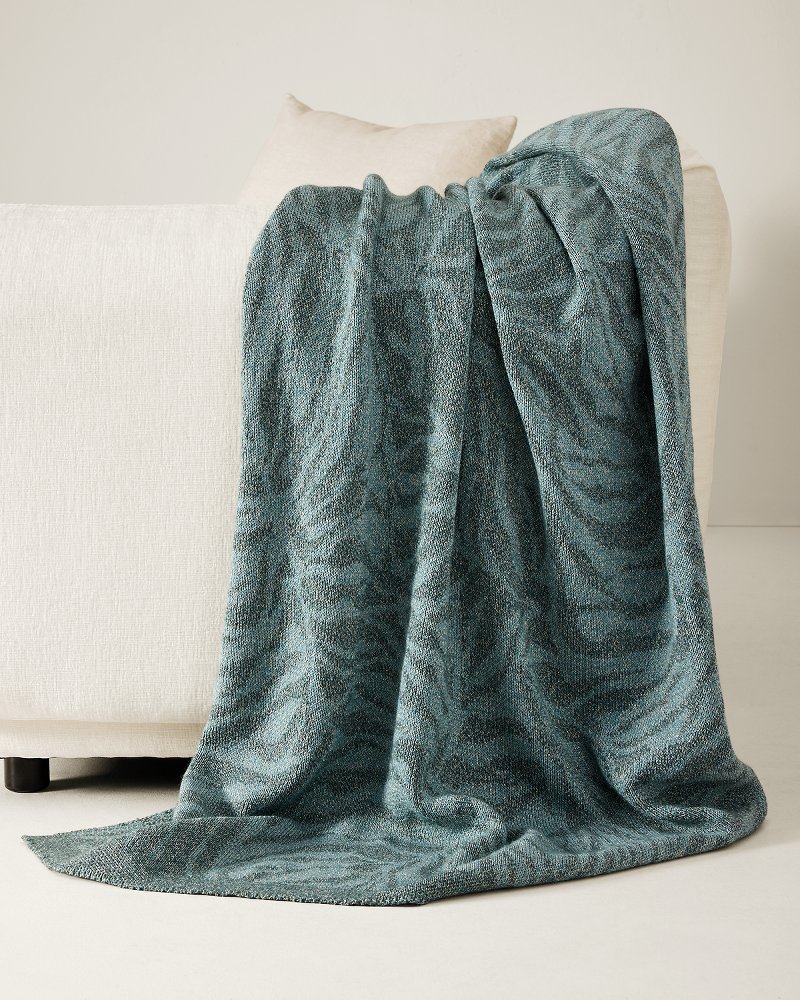 Cayman Leaf Fleece Throw Blanket