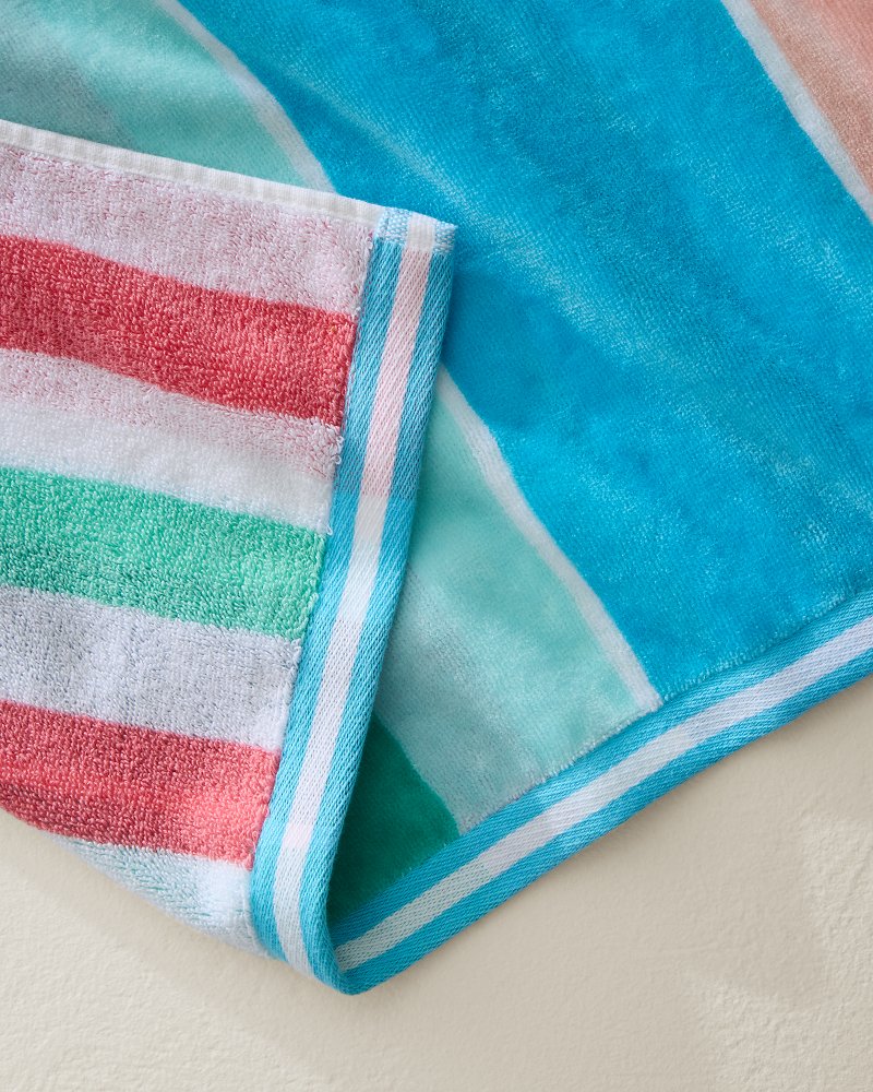 Shoreline Stripe Woven Oversized Beach Towel