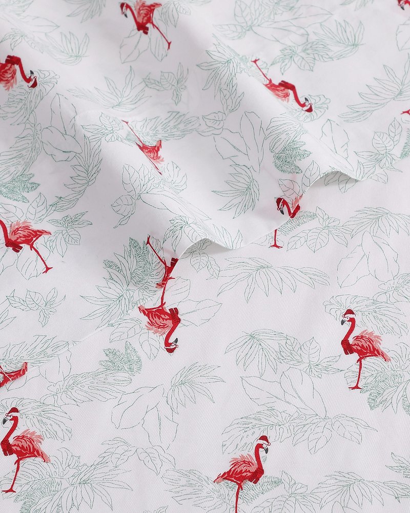 Flamingo Santa King 4-Piece Sheet Set