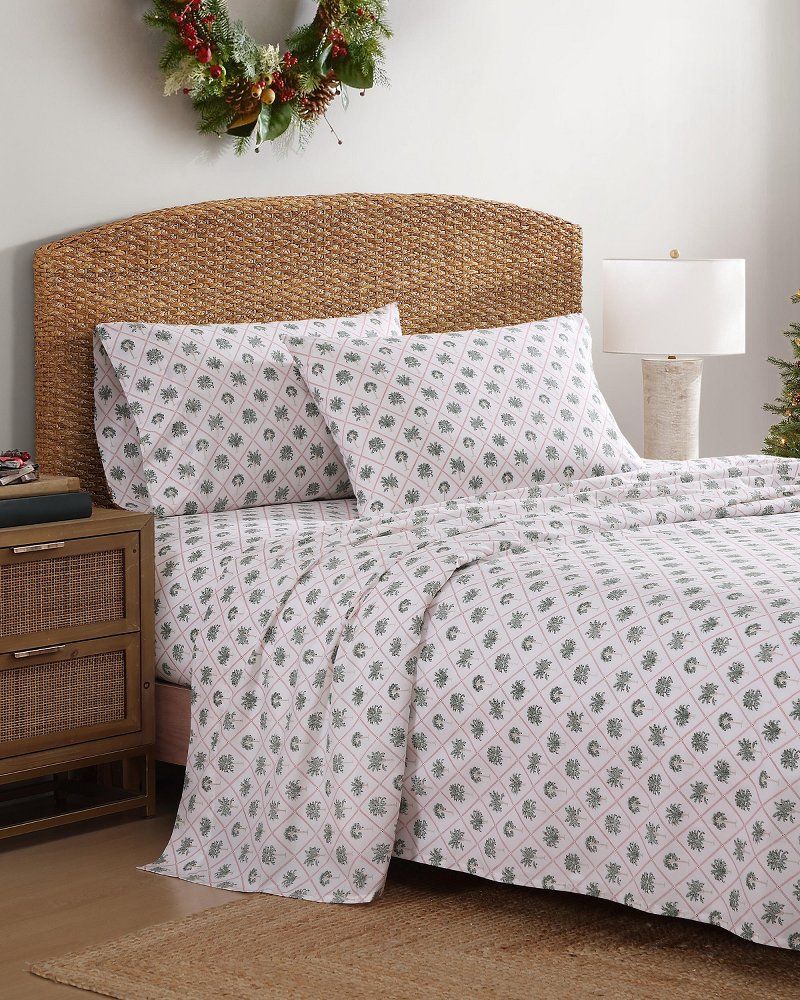 Palm Tree Trellis Full/Queen 4-Piece Sheet Set
