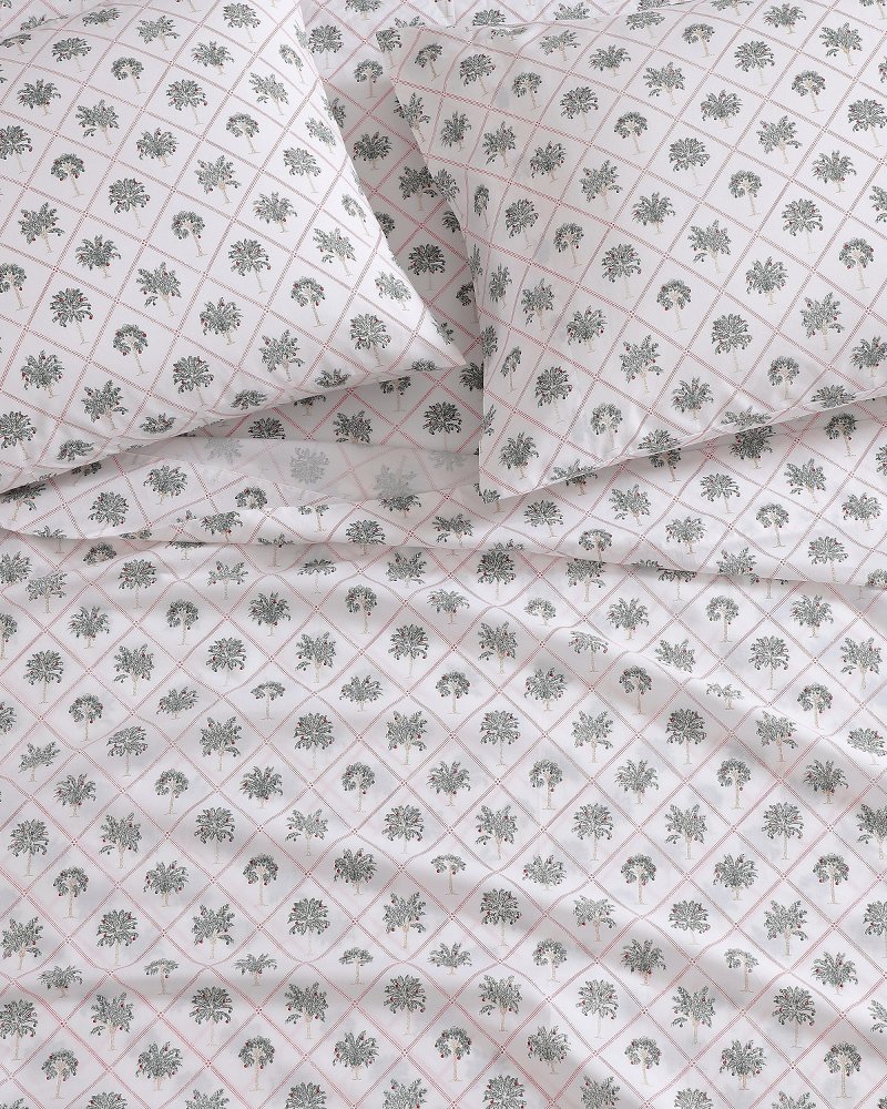 Palm Tree Trellis King 4-Piece Sheet Set