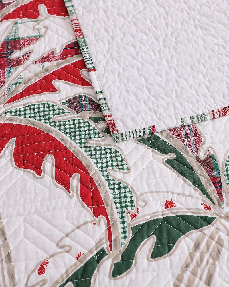 Palm Tree Patchwork 3-Piece King Quilt Set