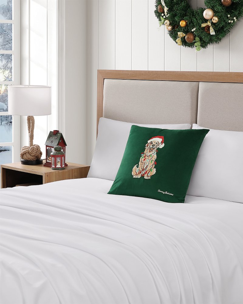 Holiday Retriever Decorative Pillow