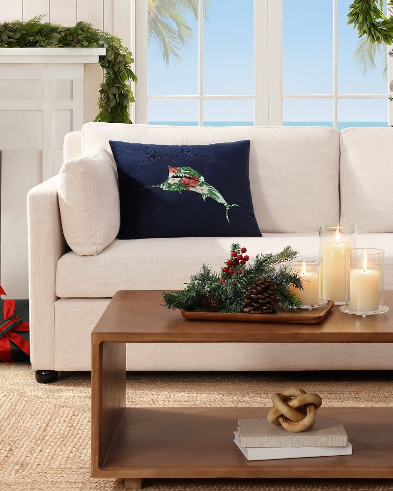 Holiday Marlin Decorative Pillow
