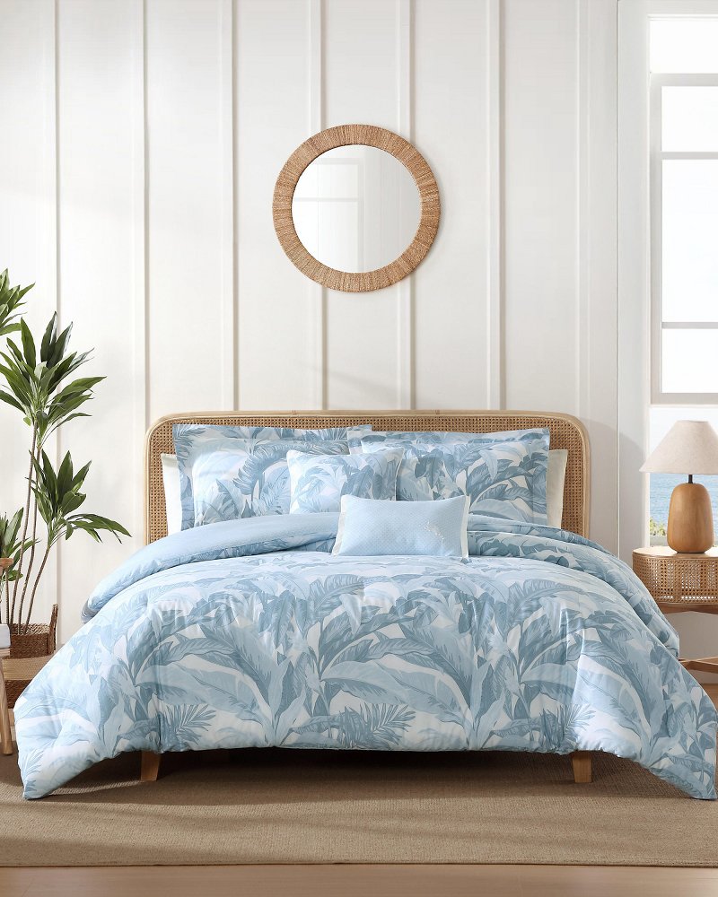 Palm Serenity Reversible 5-Piece Full/Queen Comforter Set