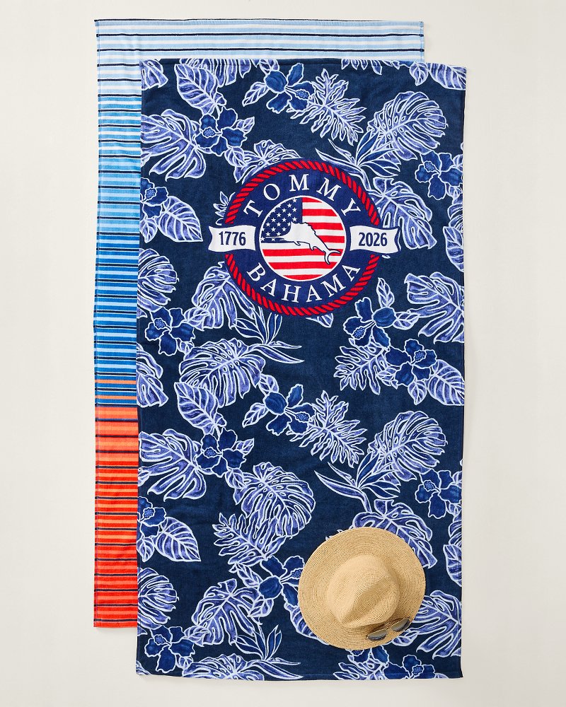 Heritage Hibiscus Beach Towels — Set of 2