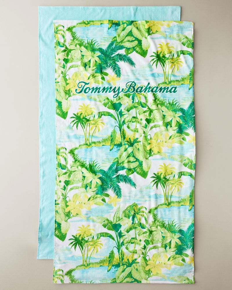 Tropical Toile & Marlin Paradise Beach Towels - Set of 2