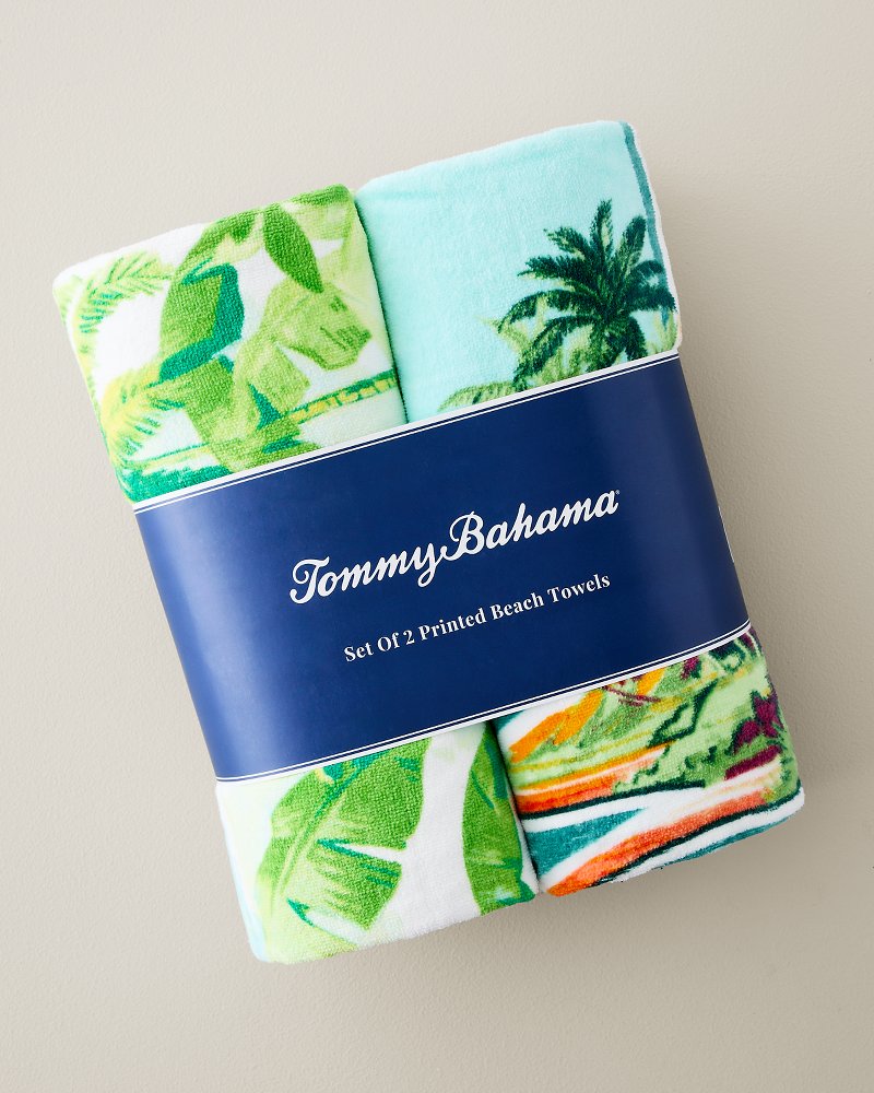 Tropical Toile & Marlin Paradise Beach Towels - Set of 2 thumbnail 3