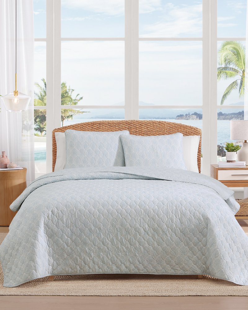 Line Palms 3-Piece King Quilt Set