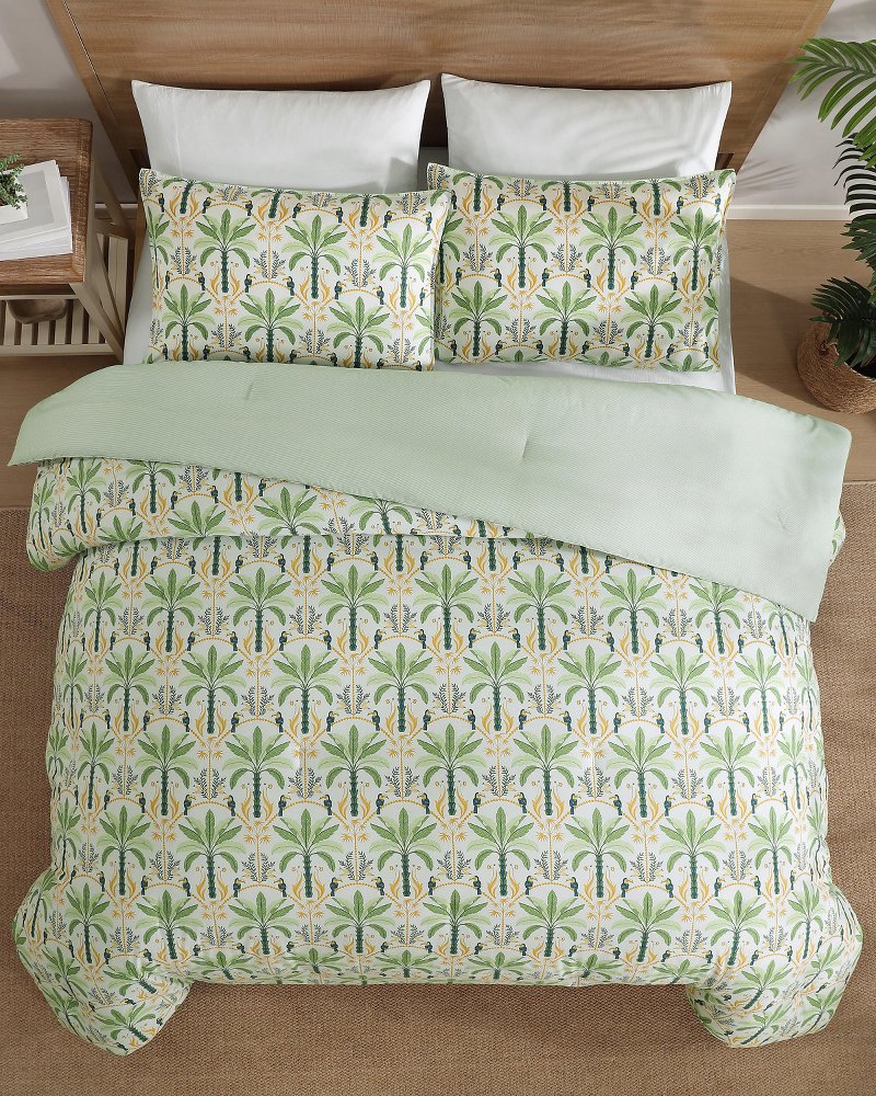 Mystic Palms Reversible 3-Piece Full/Queen Comforter Set thumbnail 5