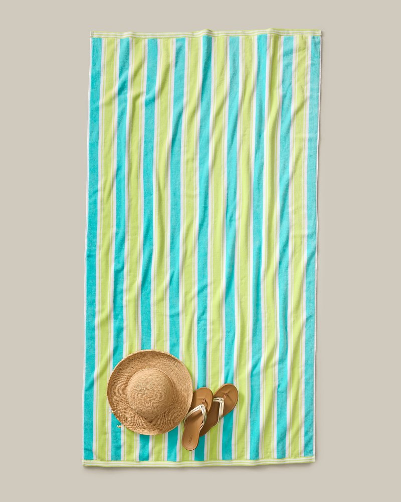 Tidebound Strip Woven Oversized Beach Towel