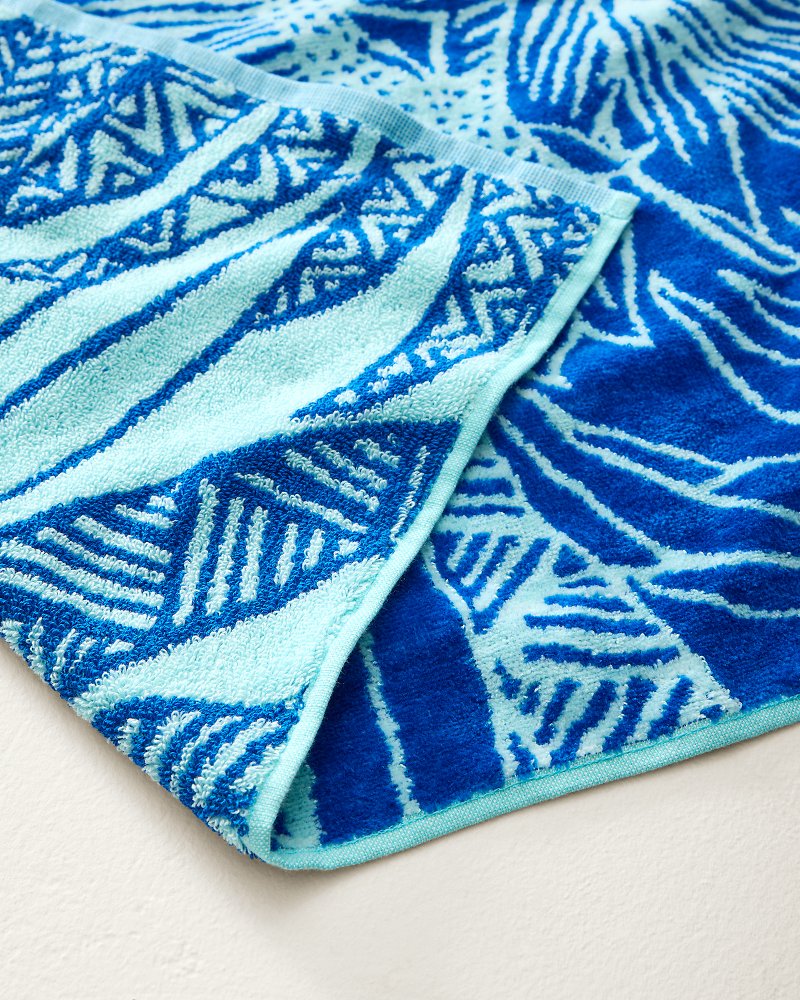 Tropic Trace Woven Oversized Beach Towel