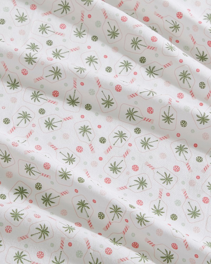 Pickleball Palm 4-Piece King  Sheet Set