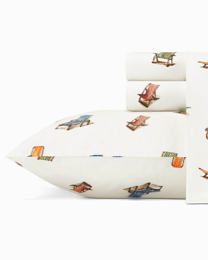 Beach Chairs 4-Piece California King Sheet Set