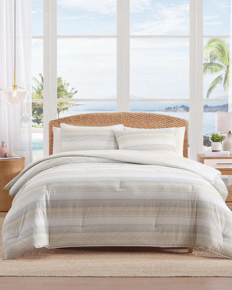 Canal Island Stripe 3-Piece Full/Queen Comforter Set