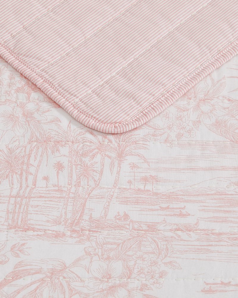 Beach Toile Reversible 3-Piece Full/Queen Quilt Set thumbnail 3