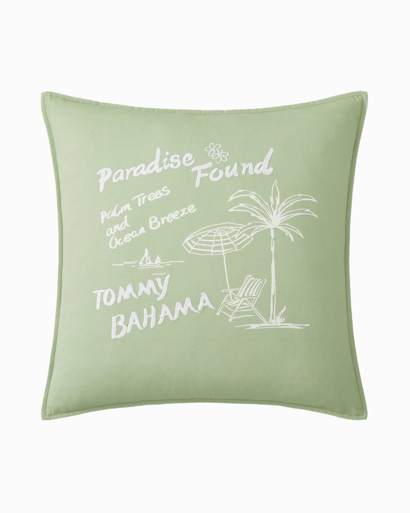 Paradise Found Green Decorative Pillow