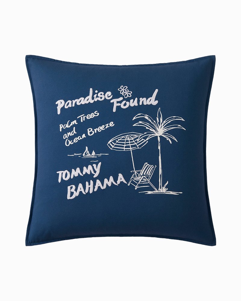 Paradise Found Navy Decorative Pillow