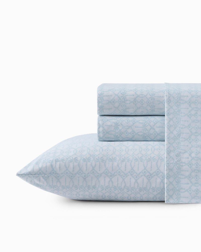 Palm Tree Ikat 4-Piece Queen Sheet Set