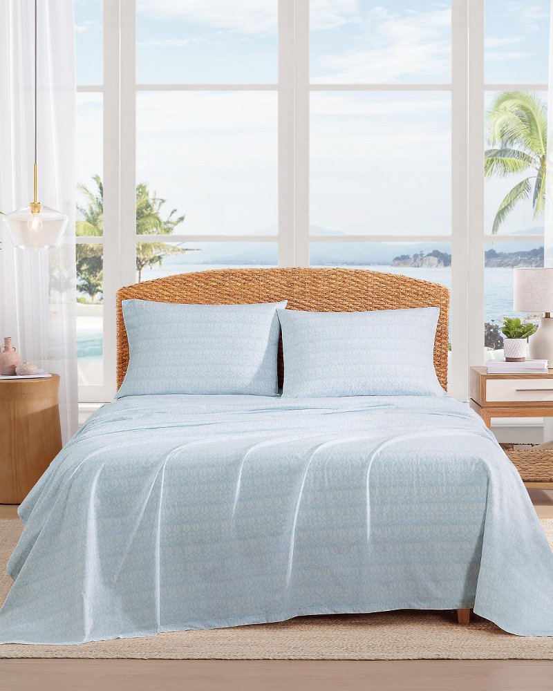 Palm Tree Ikat 4-Piece King Sheet Set