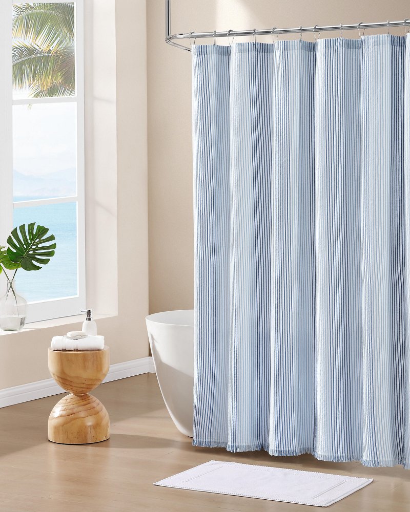 Ocean Stripe Shower Curtain