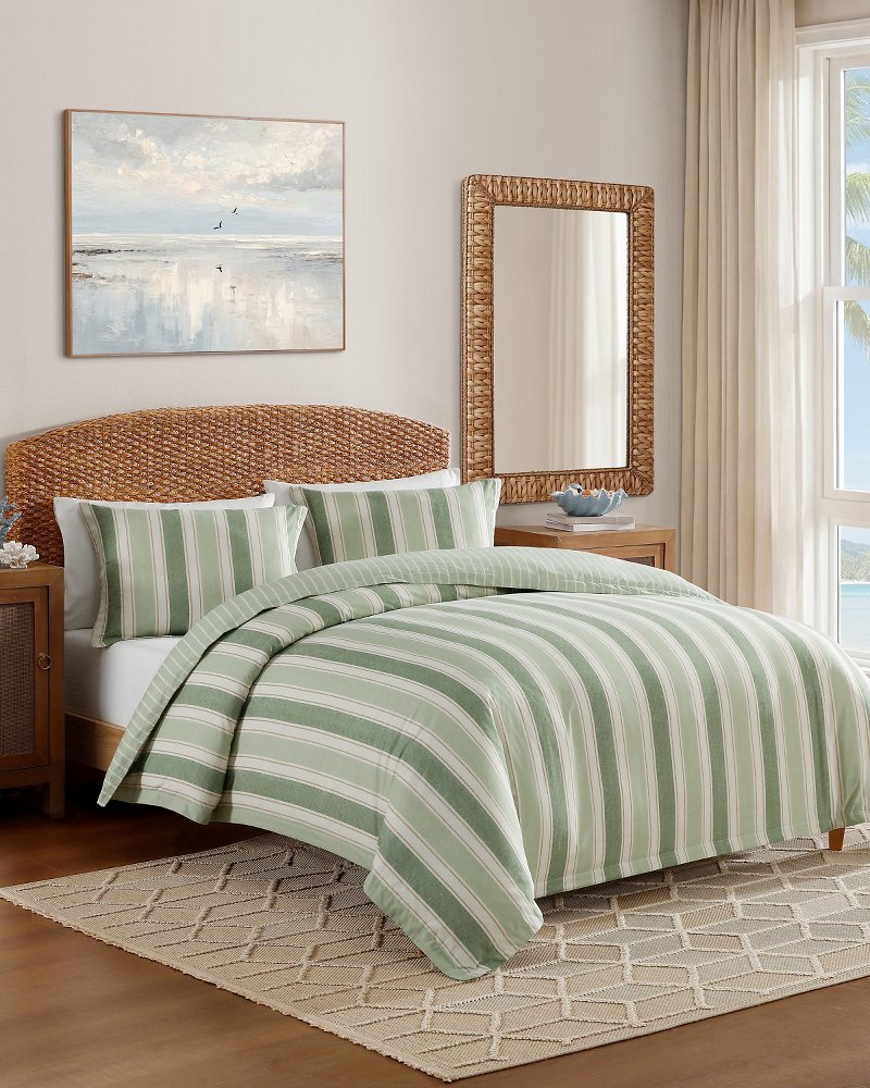 Hanalei Stripe Reversible 3-Piece King Duvet Set
