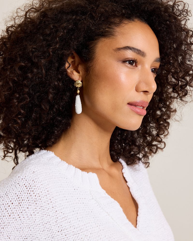 Royal Coast Seed Bead Drop Earrings