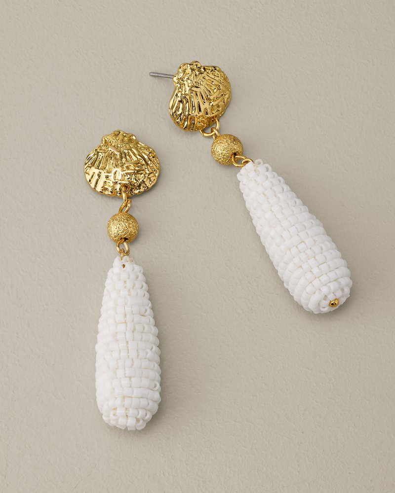 Royal Coast Seed Bead Drop Earrings