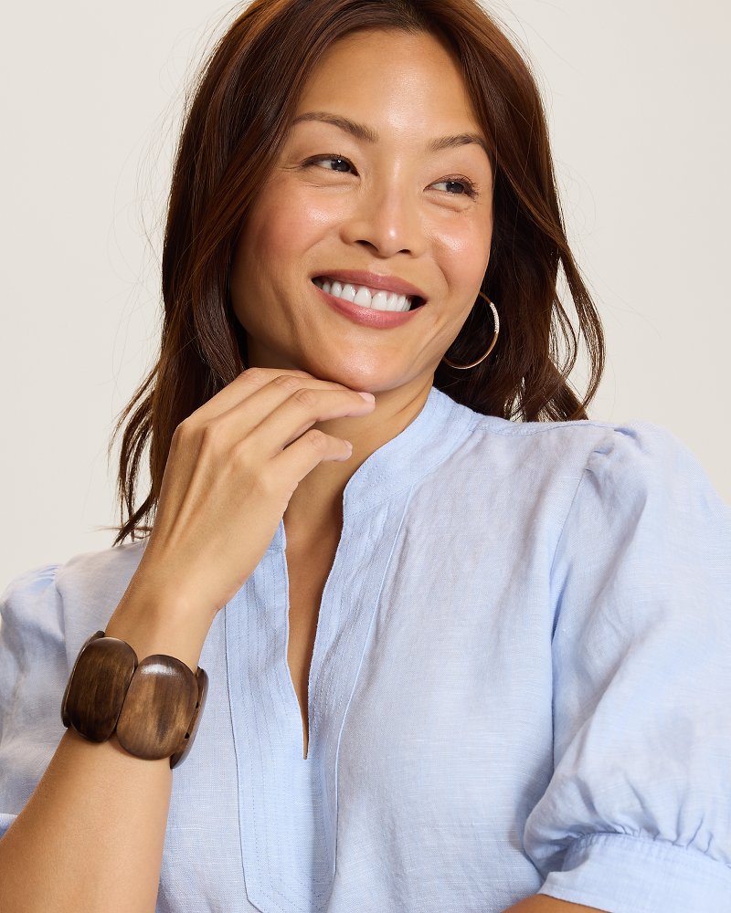 Isla Mer Wood Stretch Bracelet