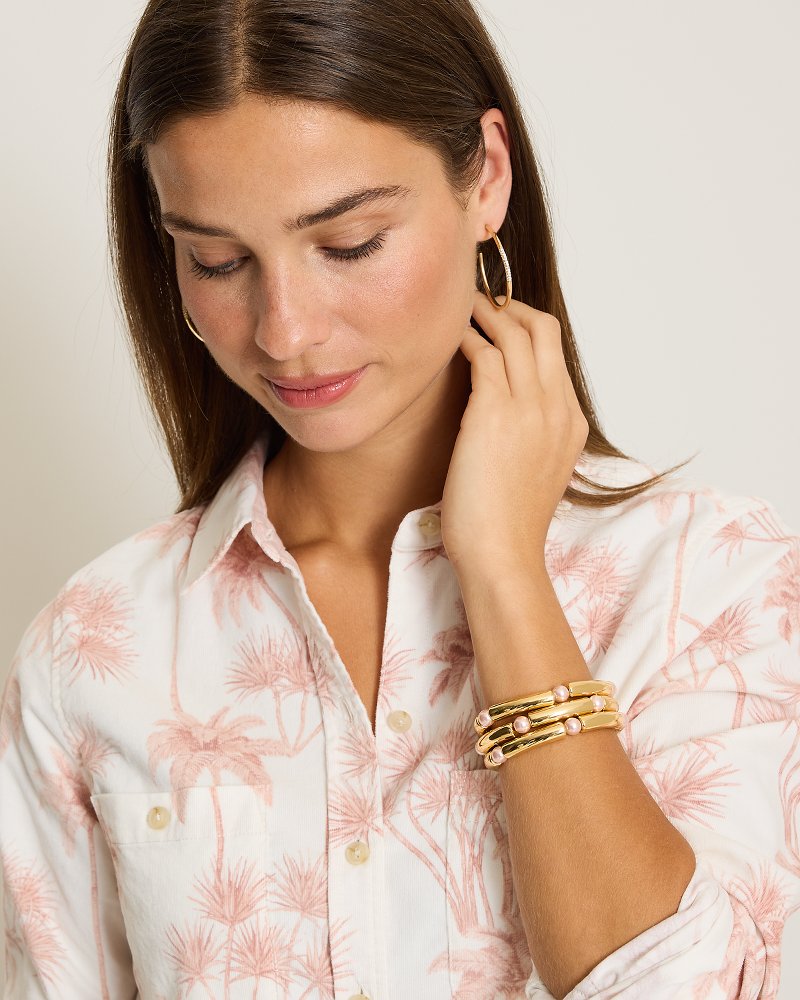 Porto Pearl Layered Pearl Stretch Bracelet Set
