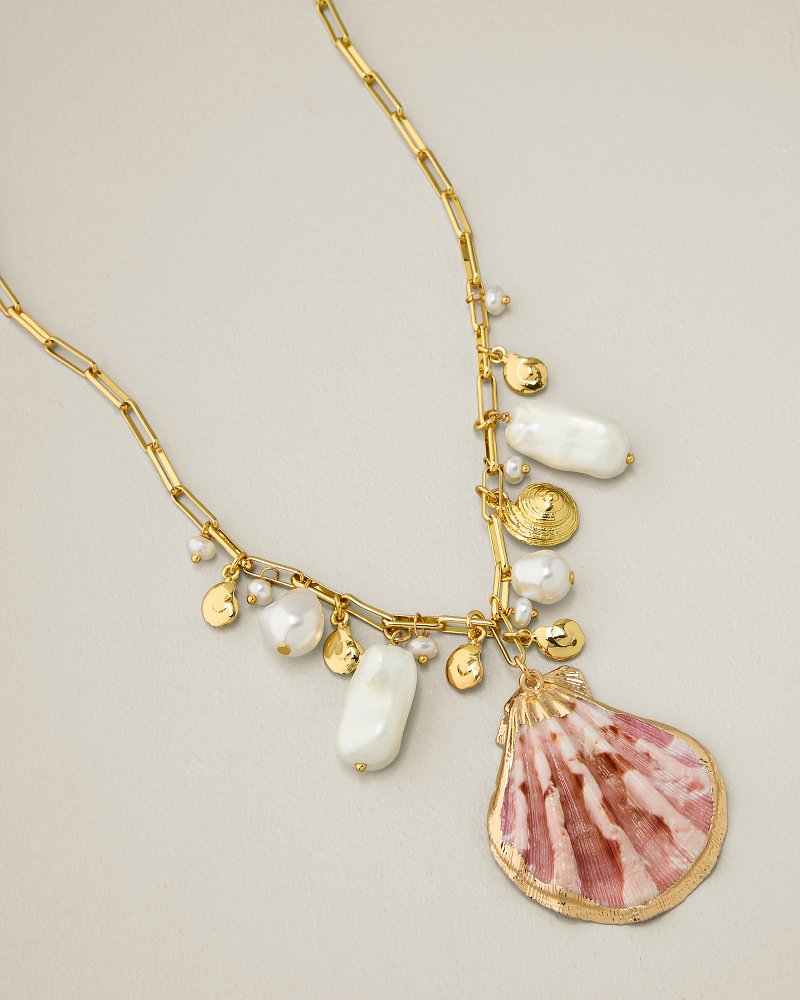 Royal Coast Layered Charm Shell Necklace thumbnail 3