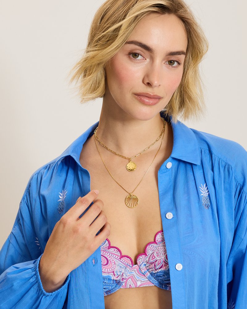 Palm Cove Layered Pendant Necklace