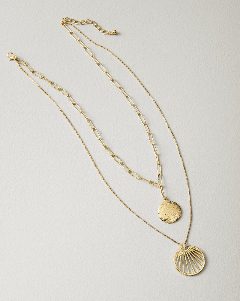 Palm Cove Layered Pendant Necklace