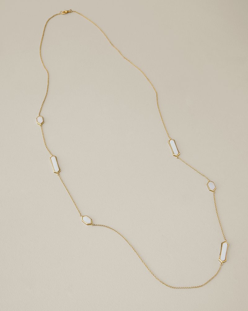 Royal Coast Mother of Pearl Station Necklace