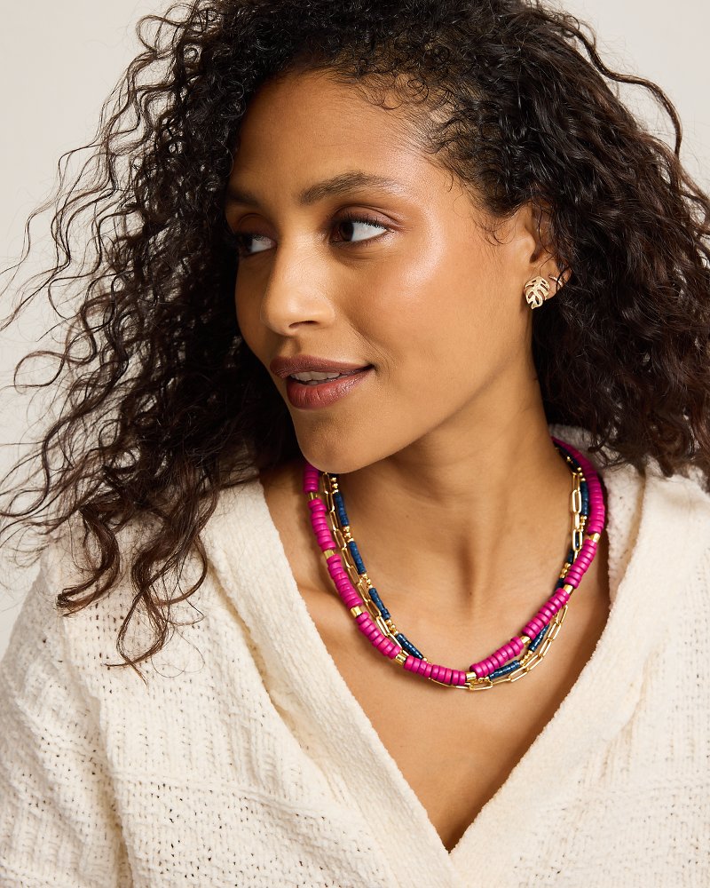 Bronze Horizon Layered Multicolor Necklace