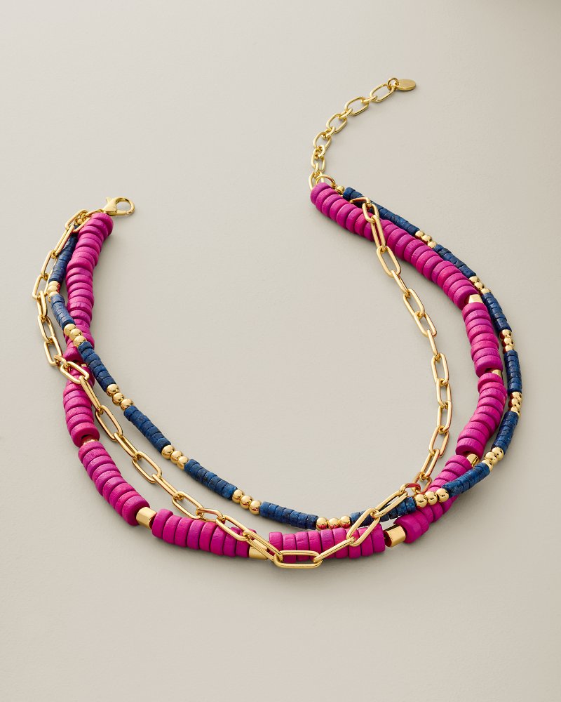 Bronze Horizon Layered Multicolor Necklace