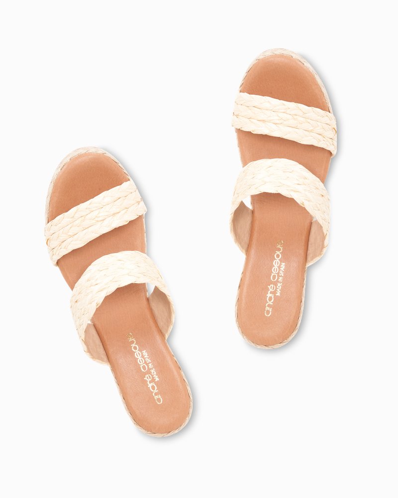 André Assous Nolita Braided Raffia Wedge Sandals