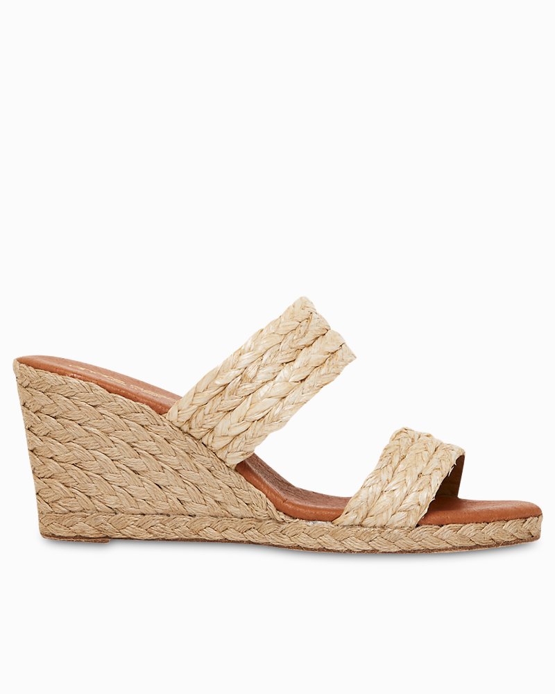 André Assous Nolita Braided Raffia Wedge Sandals