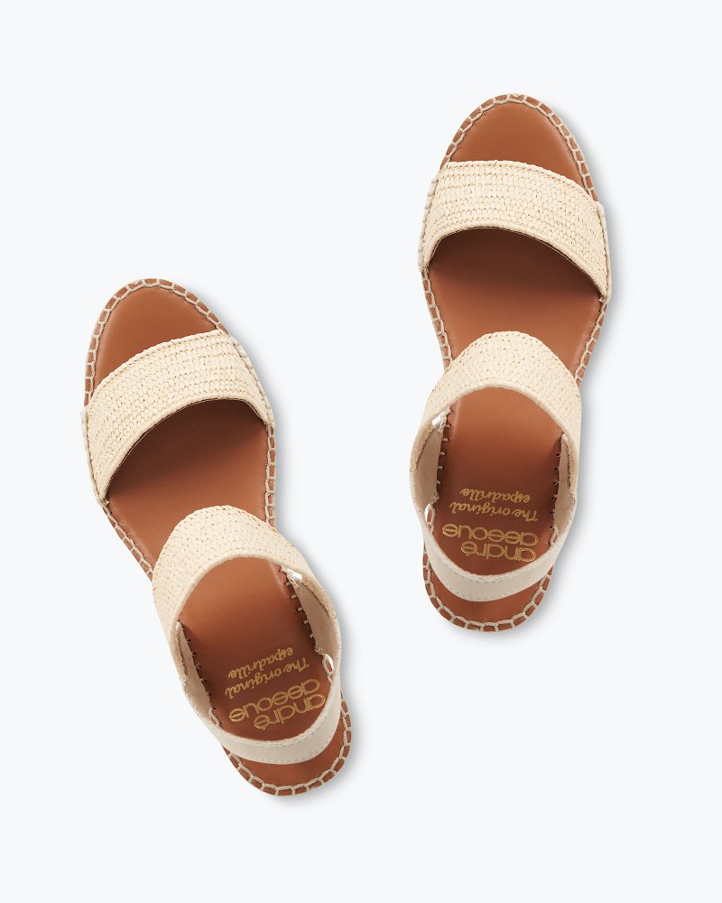 André Assous Aviana Stretch Espadrille Wedge Sandals