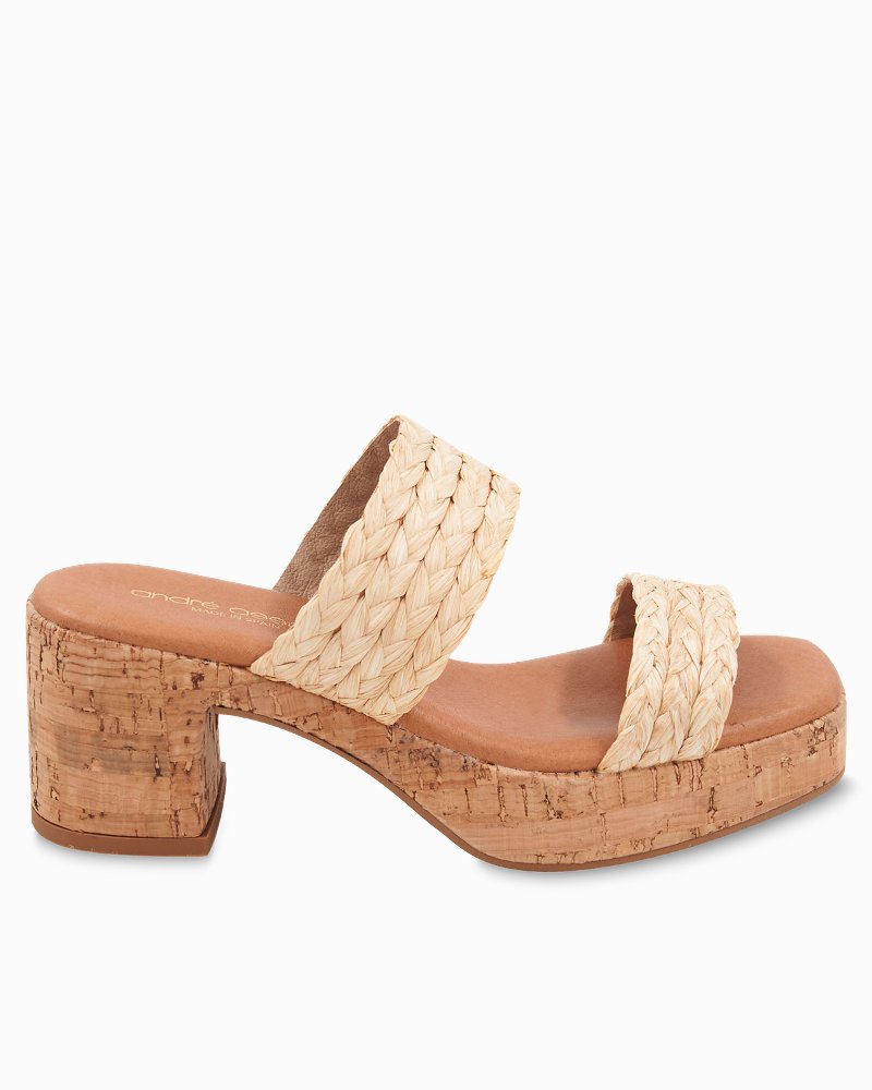 Thumbnail for André Assous Cairo Natural Raffia Sandals