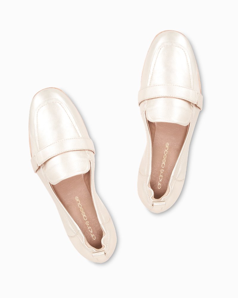 Thumbnail for André Assous Cedar Leather Metallic Featherweights™ Loafers