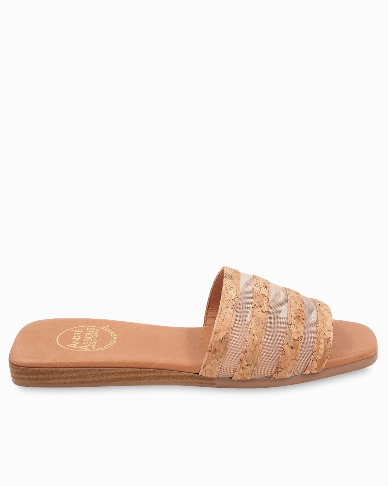 André Assous Kaila Cork & Mesh Sandals