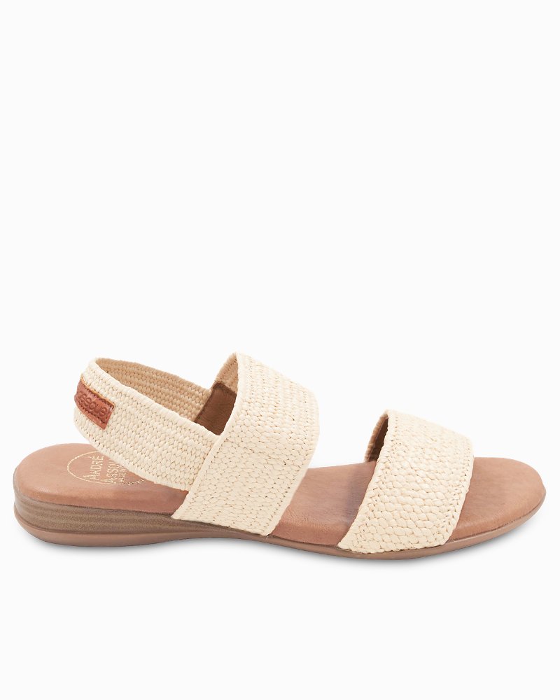 André Assous Nigella Natural Stretch-Raffia Featherweights™ Sandals
