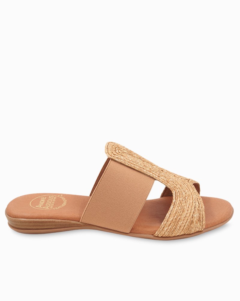 Thumbnail for André Assous Noor Natural Stretch-Raffia Featherweights™ Sandals
