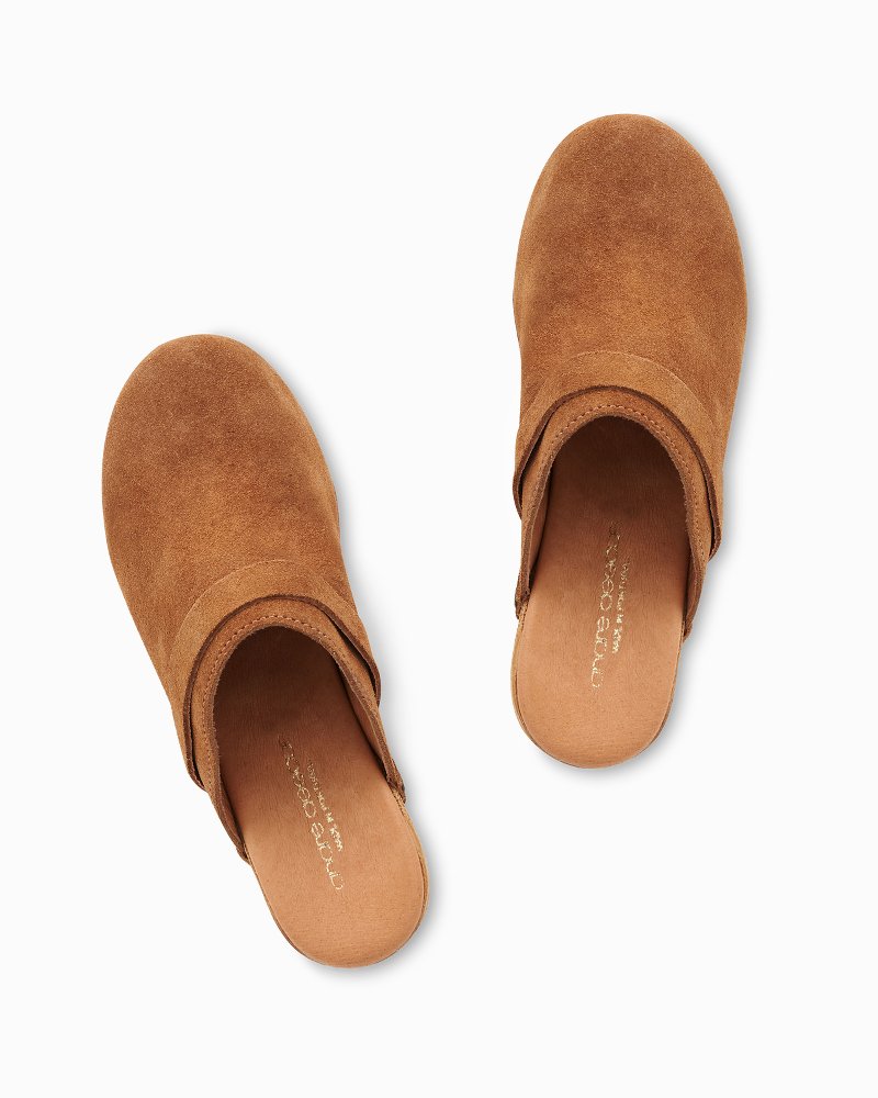 Thumbnail for André Assous Olivia Cognac Suede Featherweights™ Clogs